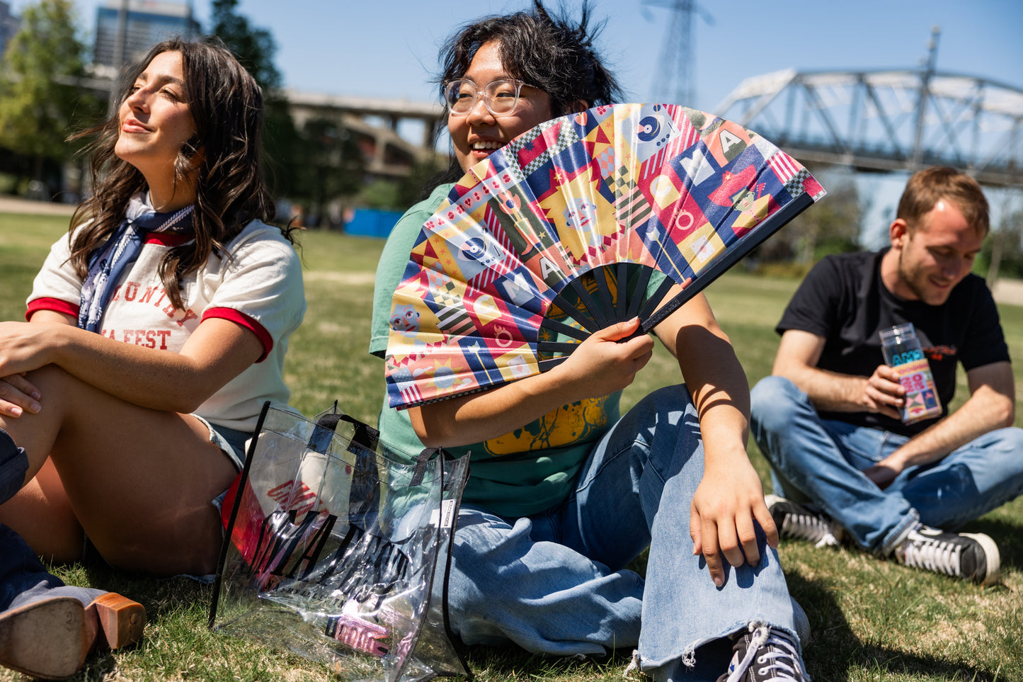 CMA Fest Icons Pattern Hand Fan