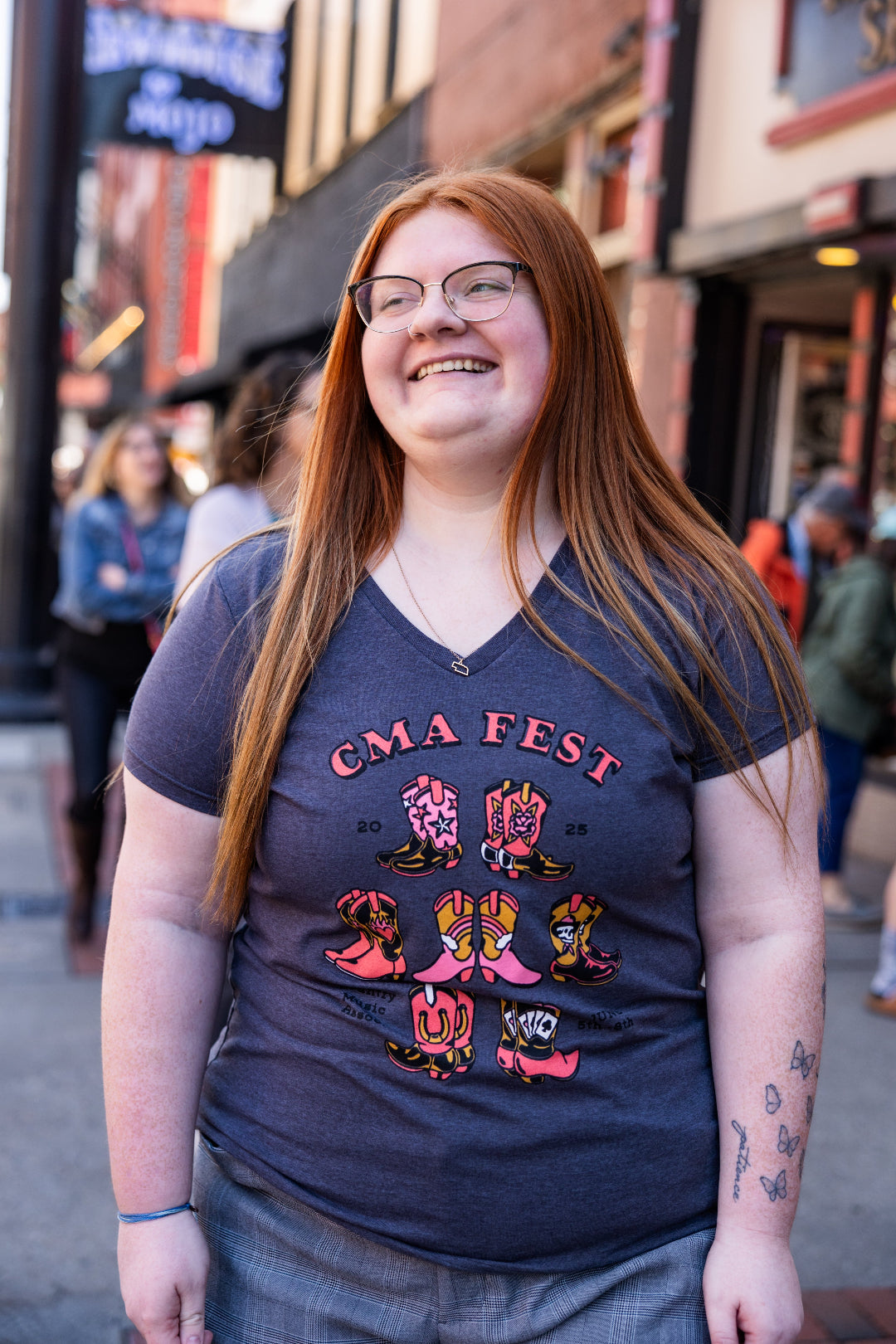 CMA Fest 2025 Boots Ladies V Neck T-Shirt