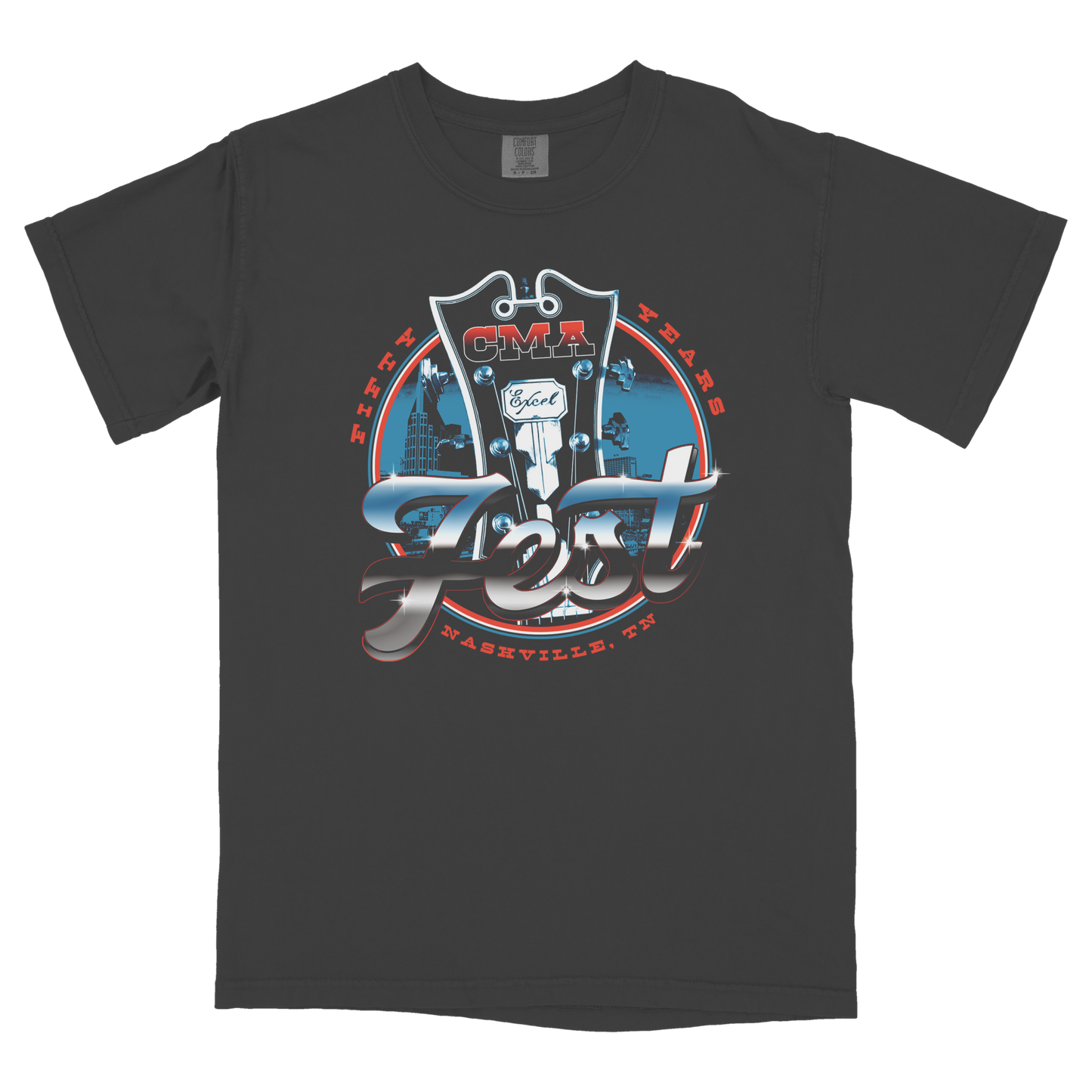 Headstock Black Tee