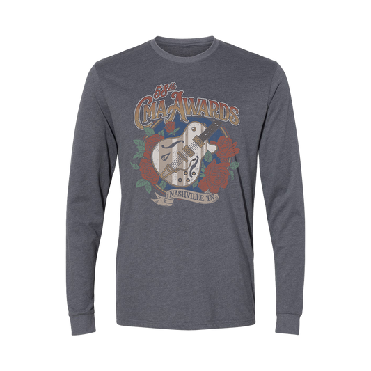 58th CMA Awards Guitar Roses Long Sleeve T-Shirt