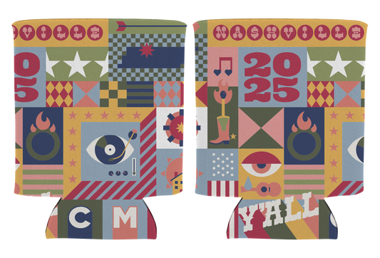 CMA Fest 2025 Icons Pattern Koozie