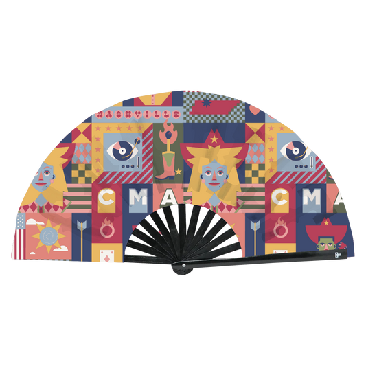CMA Fest Icons Pattern Hand Fan