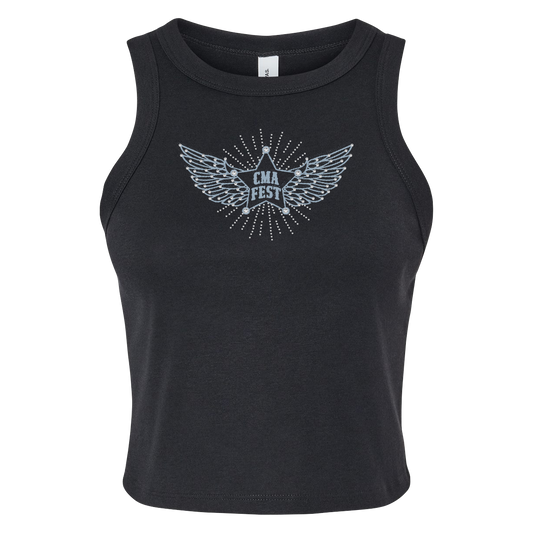 CMA Fest Rhinestone Wings Ladies Tank Top
