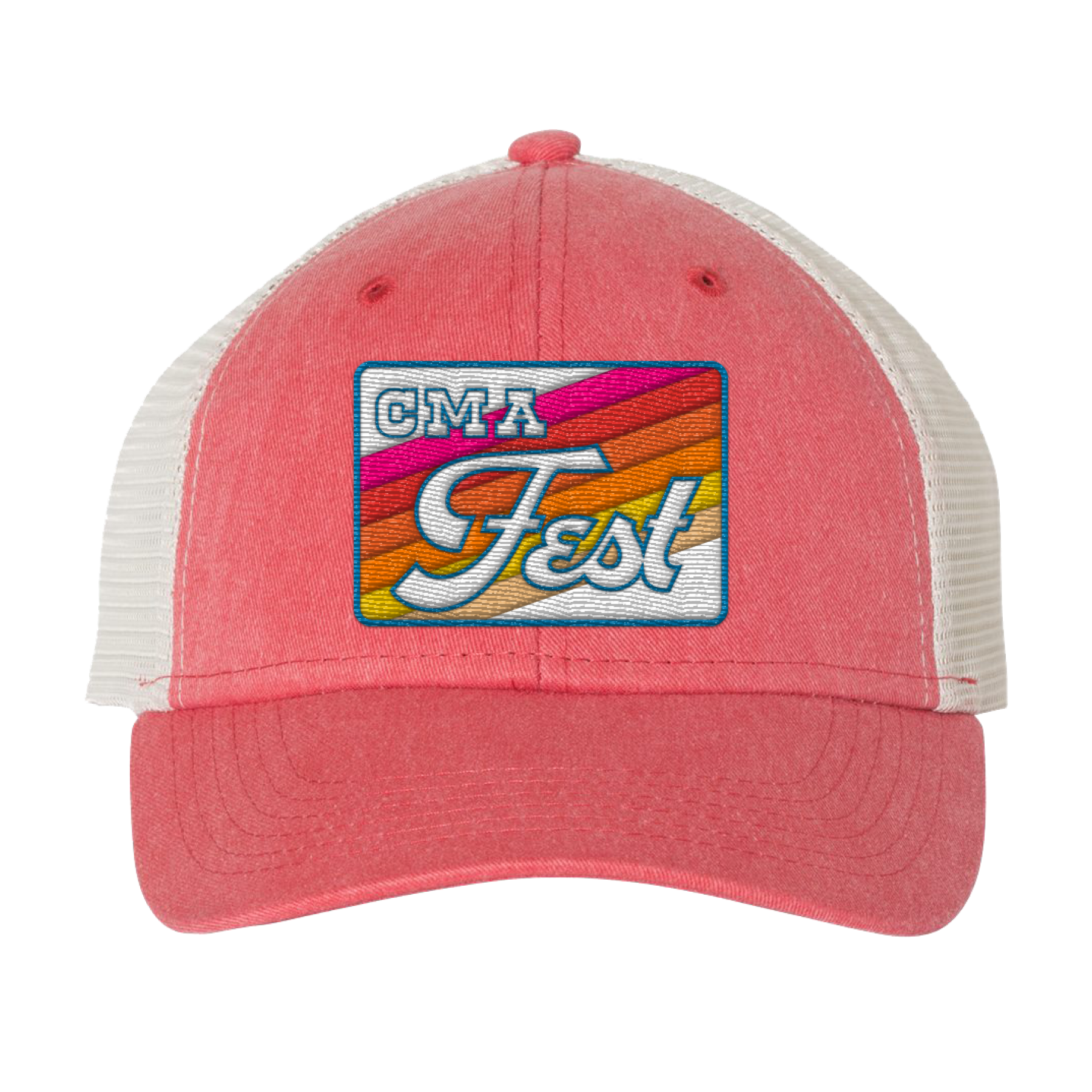 Official CMA Fest Merchandise. Red hat with retro design patch