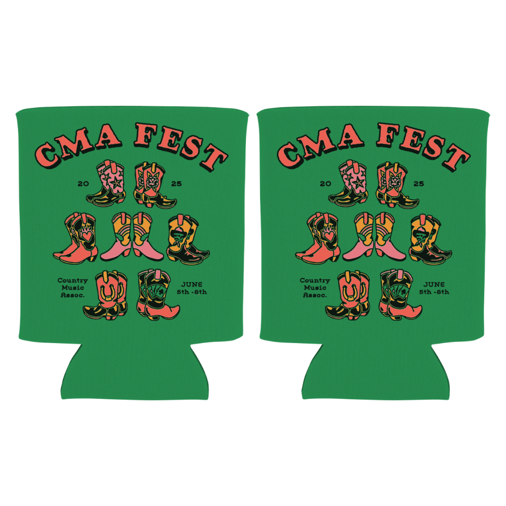 CMA Fest 2025 Boots Green Koozie
