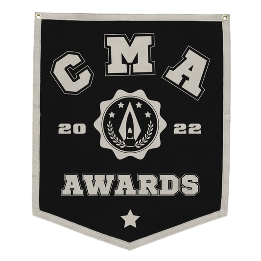 56th CMA Awards Black Arch Wall Banner